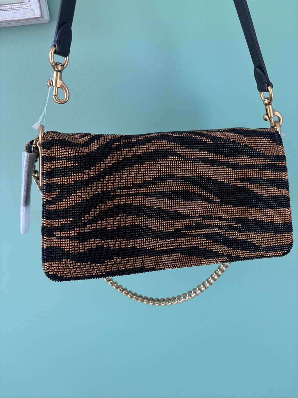 Coach Beaded Tiger Tabby NWT - Picture 6 of 8